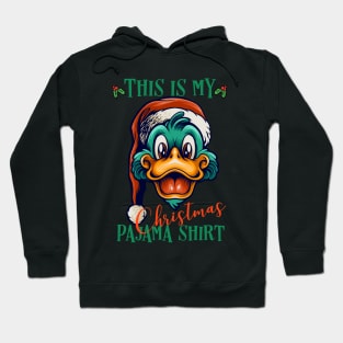 This Is My Christmas Pajama Outfit Xmas Lights Funny Duck Hoodie